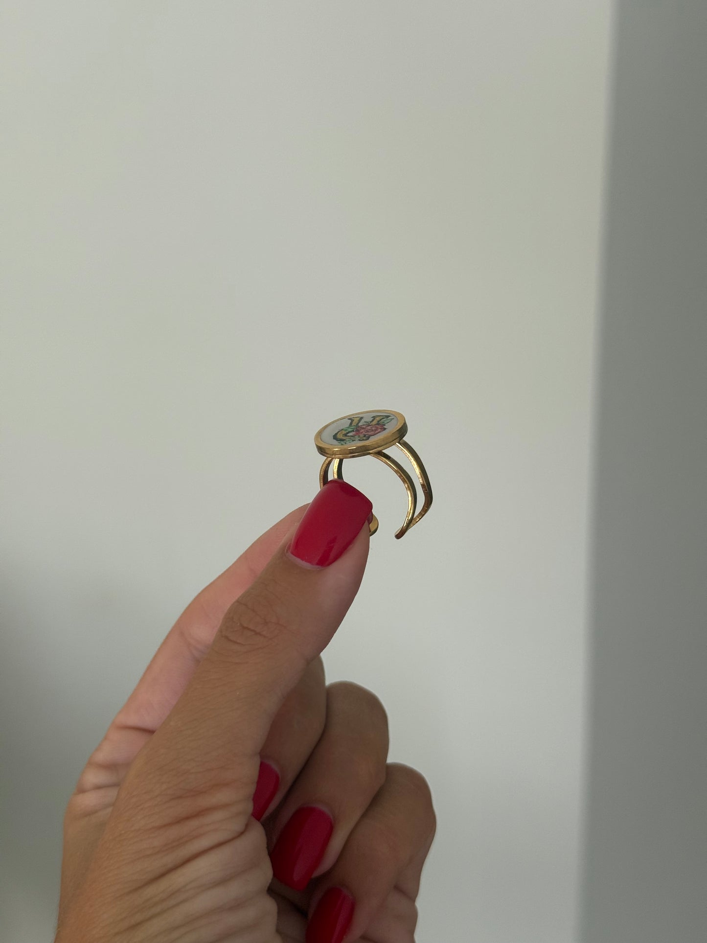 Anello Lettera dipinta