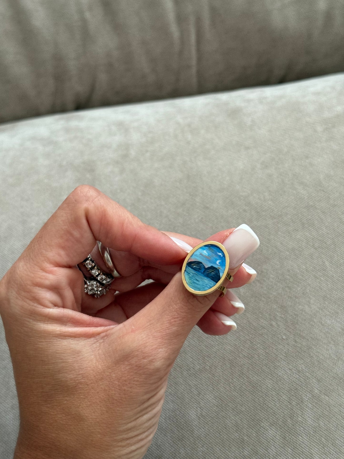 Anello Napulè dipinto a mano