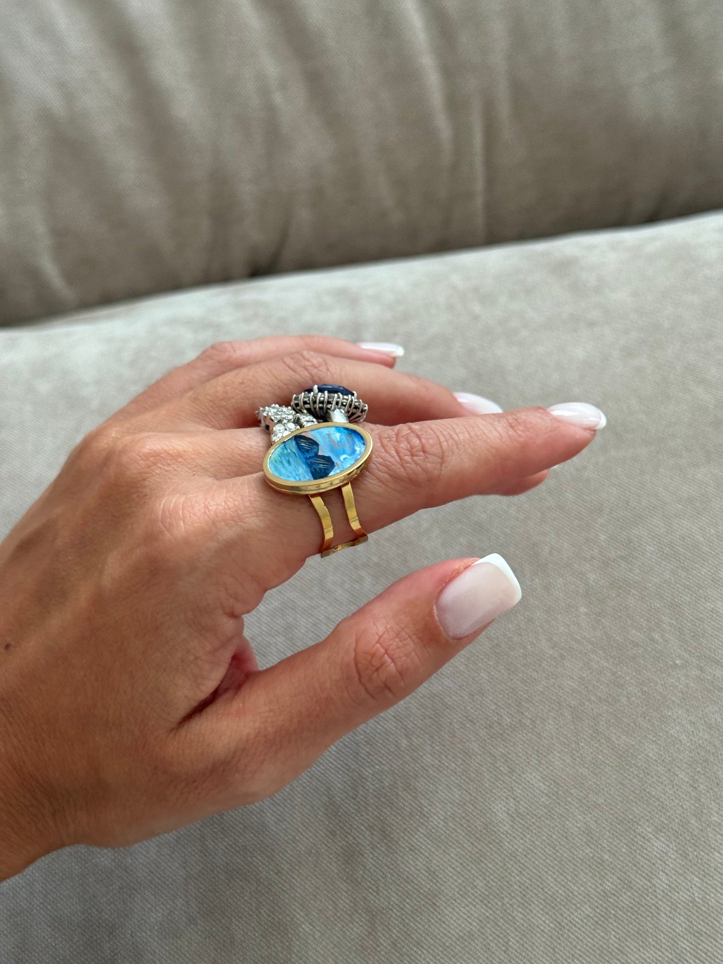 Anello Napulè dipinto a mano