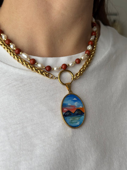 Collier Agata Rosso