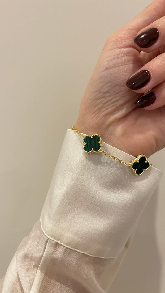 Bracciale van five verde