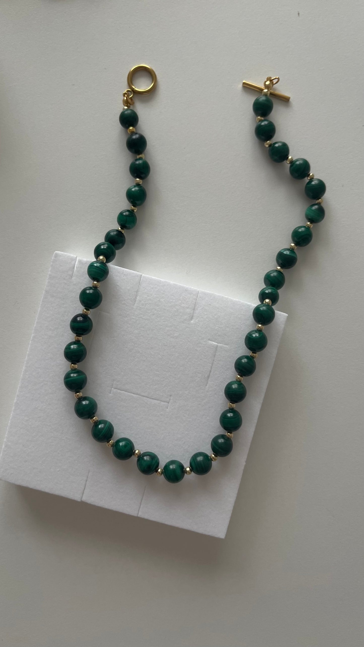 Collier malachite verde