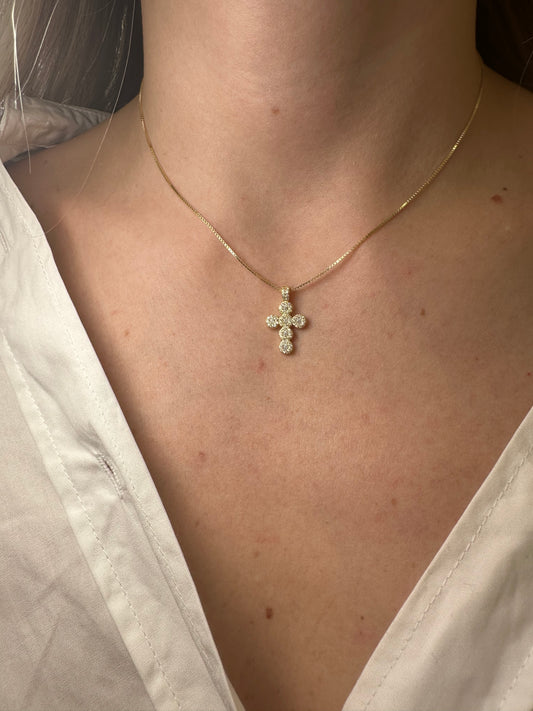 Collana croce mini oro