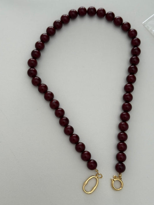 Collana pietre naturali agata rossa