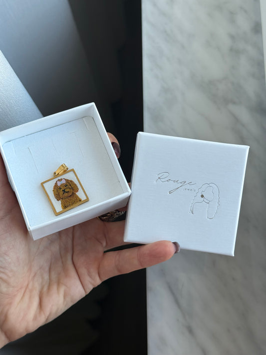 Ciondolo pelosetto quadrato small